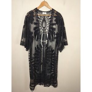 Sheer Floral Mesh Duster Cardigan Sold
